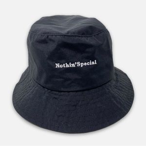 Nothin' Special Bucket Cap Hat Black Embroidered S/M